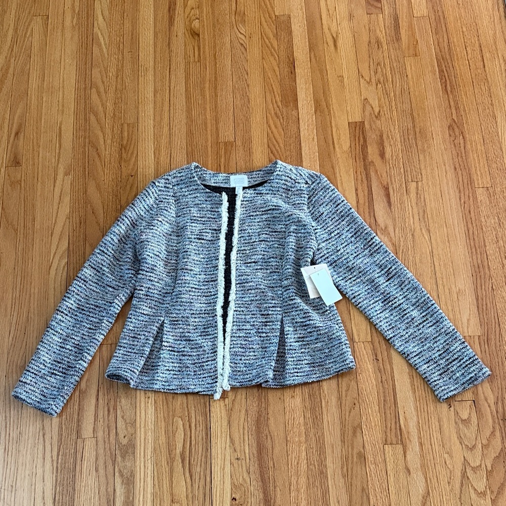 14th & Union Women's Tweed Blazer - Blue and White
